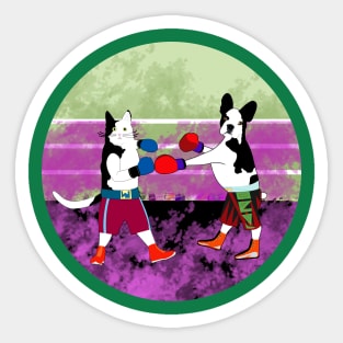 Cat and Dog Sticker